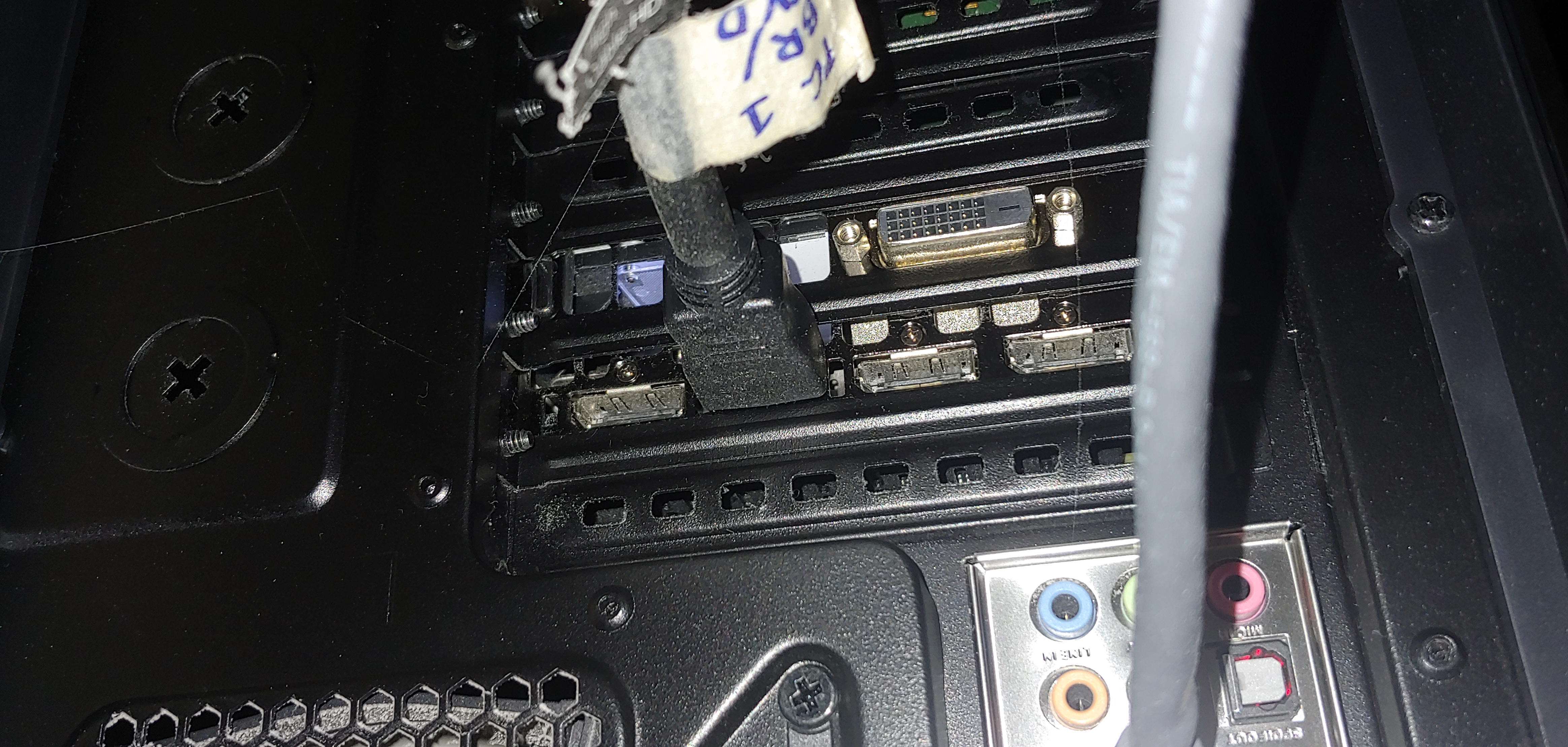 back of desktop computer