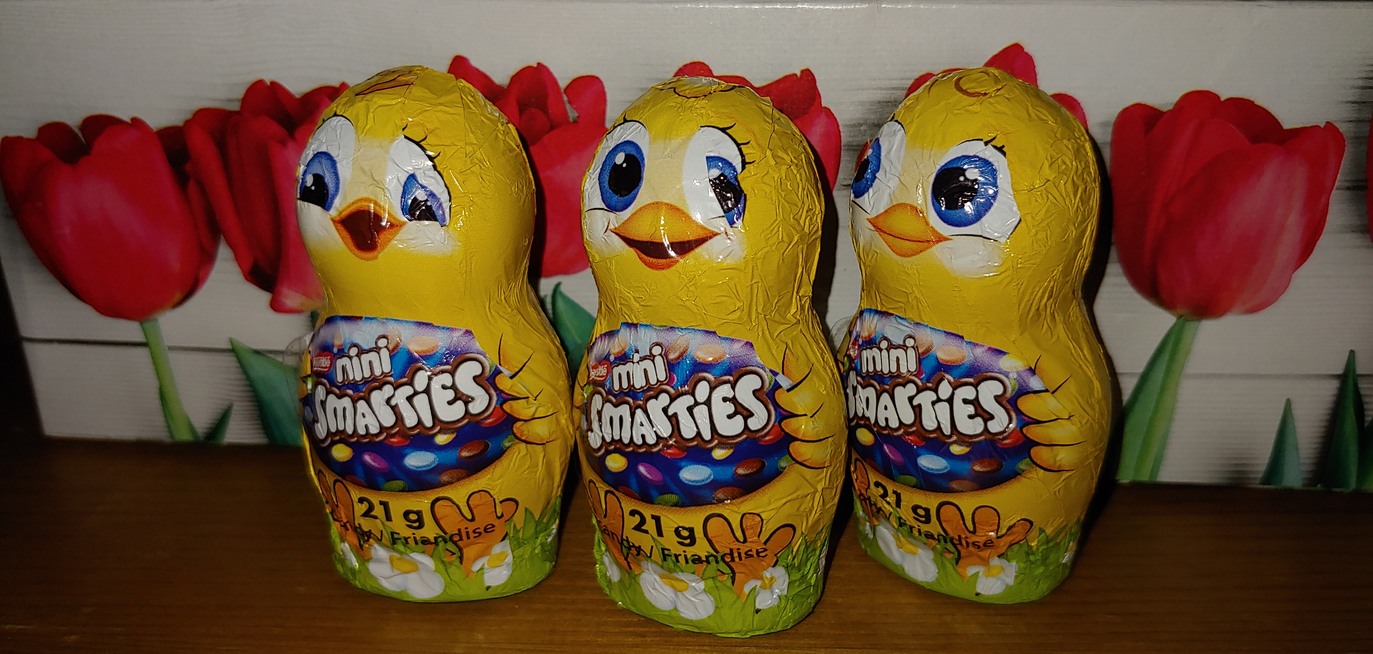 smarties chocolate chicks